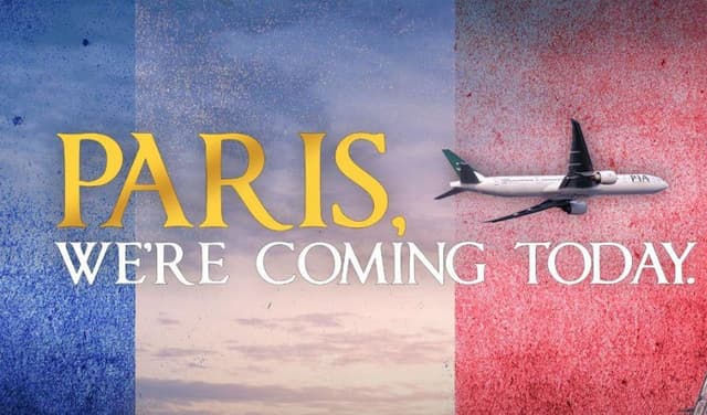 PIA's first flight PK-749 to Paris after 4.5 years lands in France