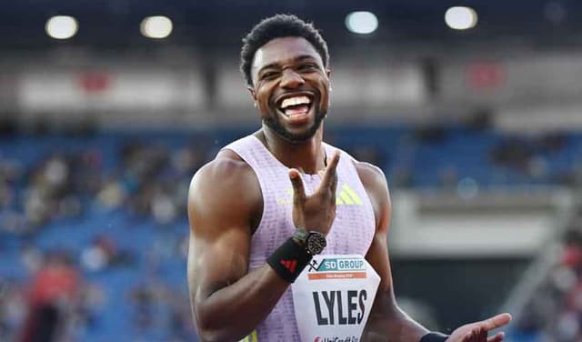 American Lyles sets world best