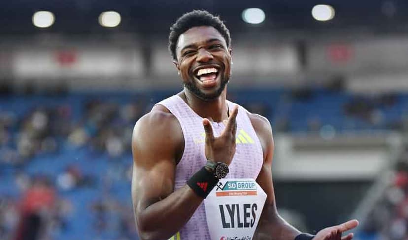 American Lyles sets world best