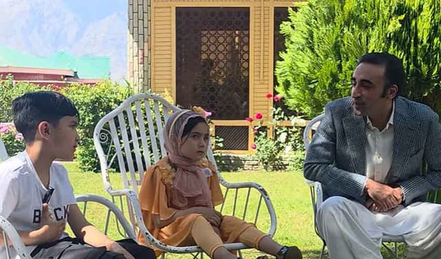Bilawal meets young YouTuber Shiraz, sister Muskan in GB (Courtesy: File)