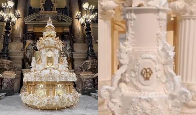 Spanish pastry chef creates 500kg wedding cake