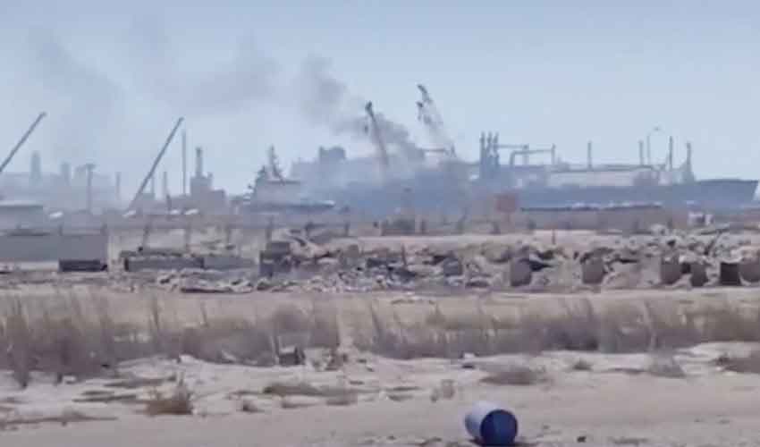 Drone hits gas storage tanker at Egypt port