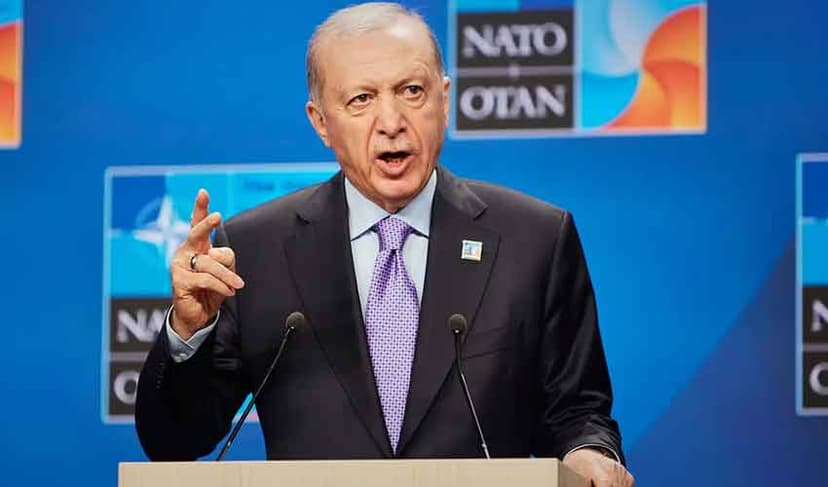 Erdogan urges NATO to lift defence restrictions