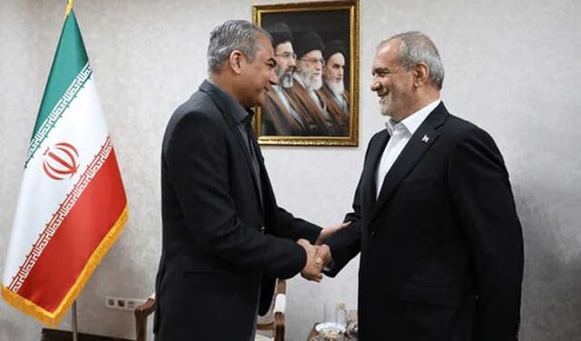 Naqvi conveys goodwill message to Iranian Pezeshkian (Courtesy: ISNA)