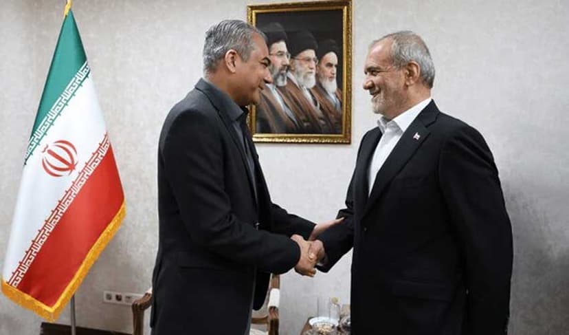 Naqvi conveys goodwill message to Iranian Pezeshkian (Courtesy: ISNA)