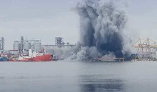 Naval drone explodes at Romania port