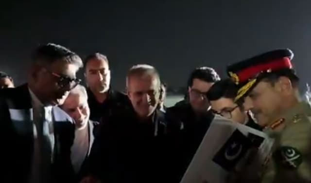 Pezeshkian ends Pakistan visit; Shehbaz hopeful Islamabad MoU to become agreement (Courtesy: screengrab)