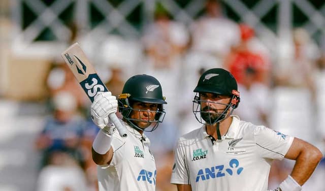Ravindra fifty steadies New Zealand in final England Test (Courtesy: @BLACKCAPS)