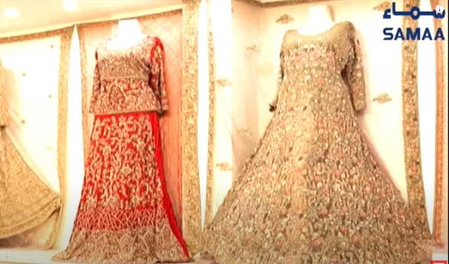Wedding season marred as soaring prices make bridal wear unaffordable (Courtesy: Screengrab- Samaa TV)