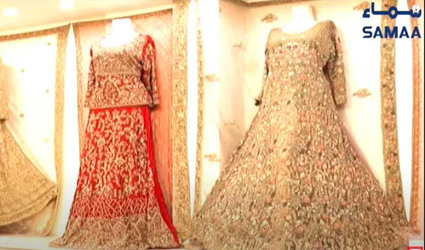 Wedding season marred as soaring prices make bridal wear unaffordable (Courtesy: Screengrab- Samaa TV)
