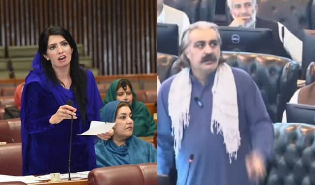 Differences emerge within PTI over protest movement plans Courtesy: (From left to right: Aliya Hamza and KP CM Gandapur - File photos)