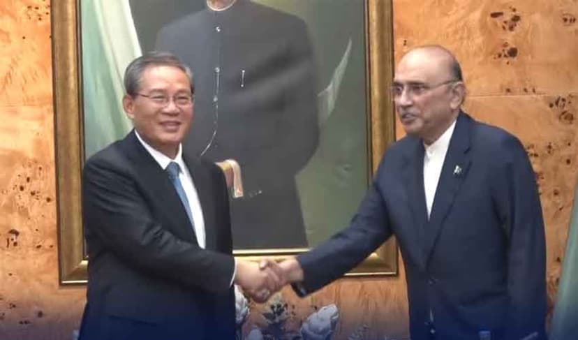 Asif Ali Zardari and Chinese PM