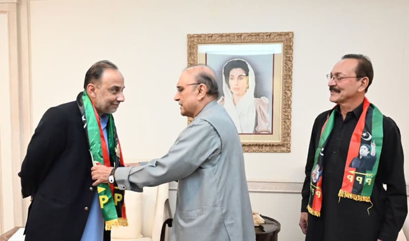 Asif Ali Zardari welcomes Raza Haroon, Anees Advocate – @MediaCellPPP