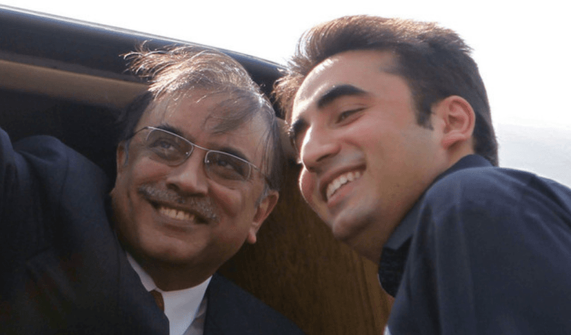Bilawal Bhutto and Asif Zardari