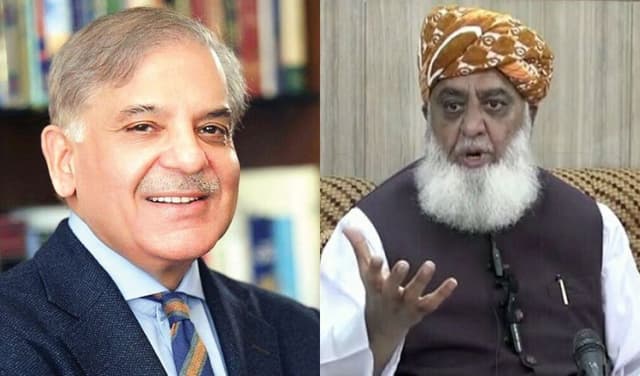 From left to right: Shehbaz Sharif and Fazlur Rehman – Files