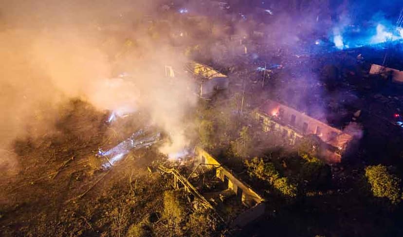 China fireworks factory blast