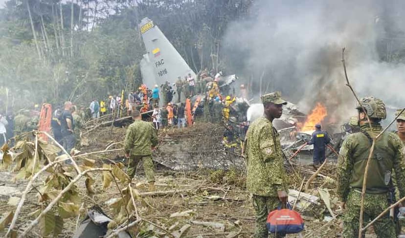 Colombia military plane crash