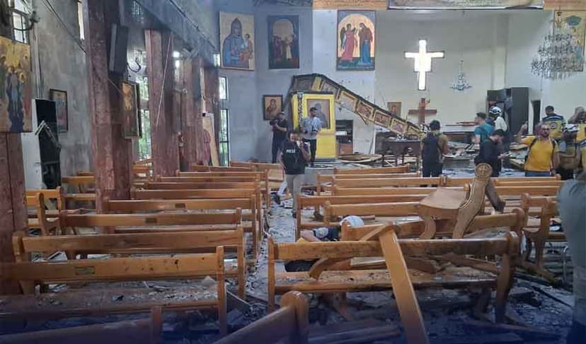 Suicide bombing at Damascus church kills at least 15 (Courtesy: Online)