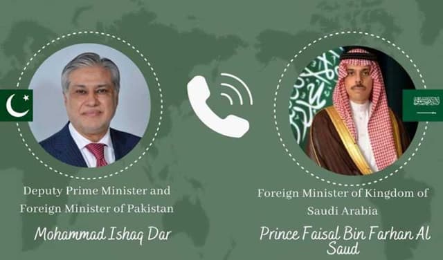 Dar, Saudi foreign minister discuss regional situation (Courtesy: File)