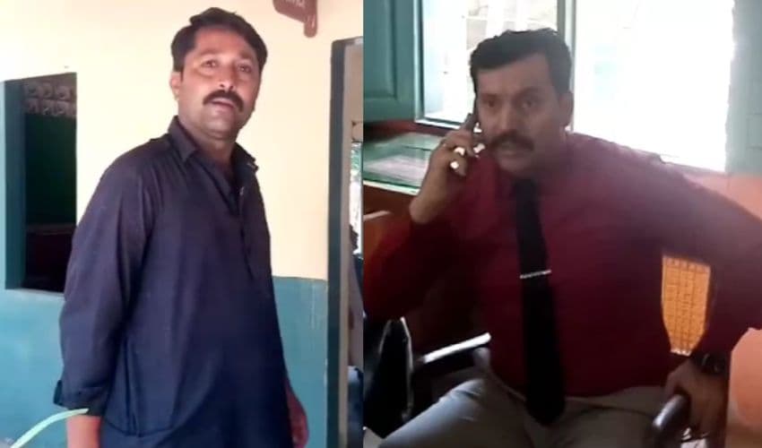 Dr Brohi (left) and his private guard (right)