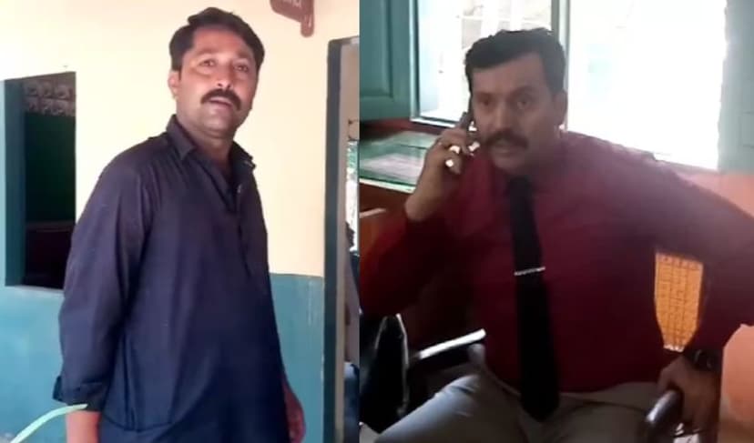 Dr Brohi (left) and his private guard (right)