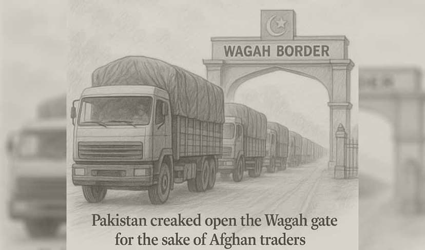 Around 150 trucks carrying dried fruits, apples, and other goods permitted to cross Wagah border.