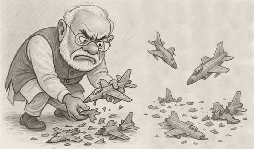 PAF downs five Indian warplanes, including Rafale jets.