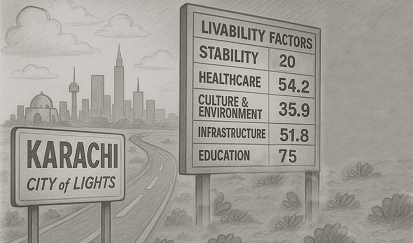 Karachi's ranking in the 2025 Global Liveability Index reveals a deep urban governance crisis.