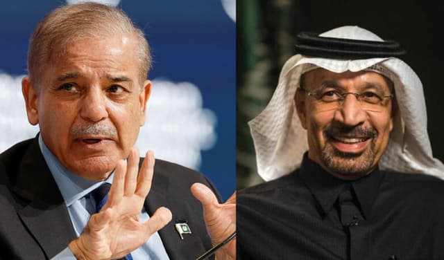 PM Shehbaz Sharif and Saudi Arab Investment Minister Khalid Al Falih - File Photo
