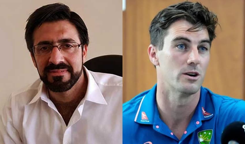 From left to right: Bazid Khan and Pat Cummins –– Files From left to right: Bazid Khan and Pat Cummins –– Files