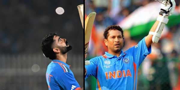 From left to right Virat Kohli and Sachin Tendulkar – Files