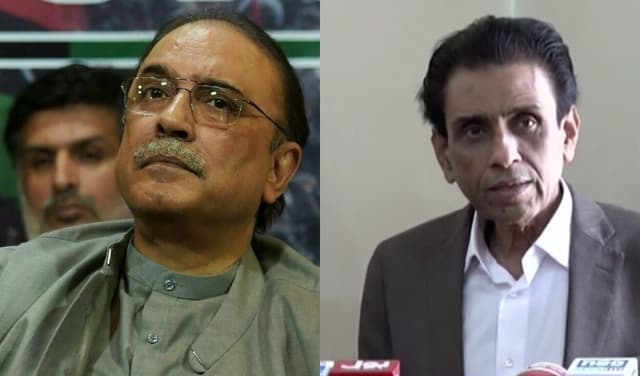 From left to right: Asif Ali Zardari and Khalid Maqbool Siddiqui – Files