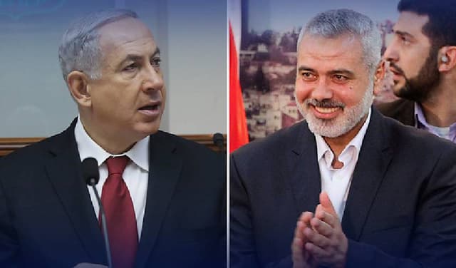 Hamas leader and Israel PM