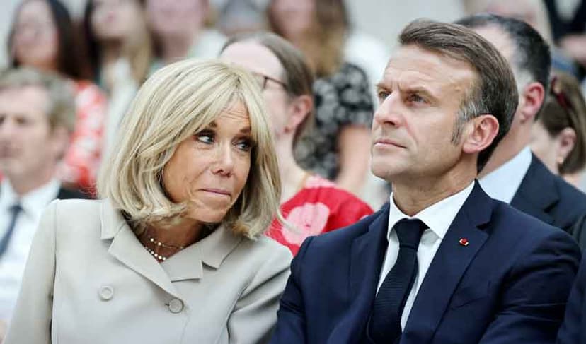 Emmanuel Macron and wife Brigitte
