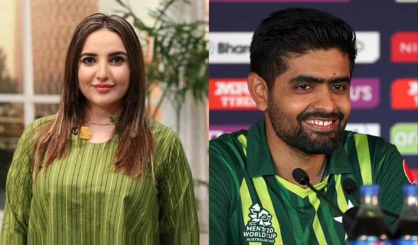 Hareem Shah and Babar Azam