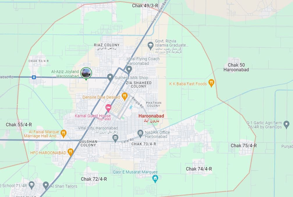 Haroonabad Map Haroonabad Map