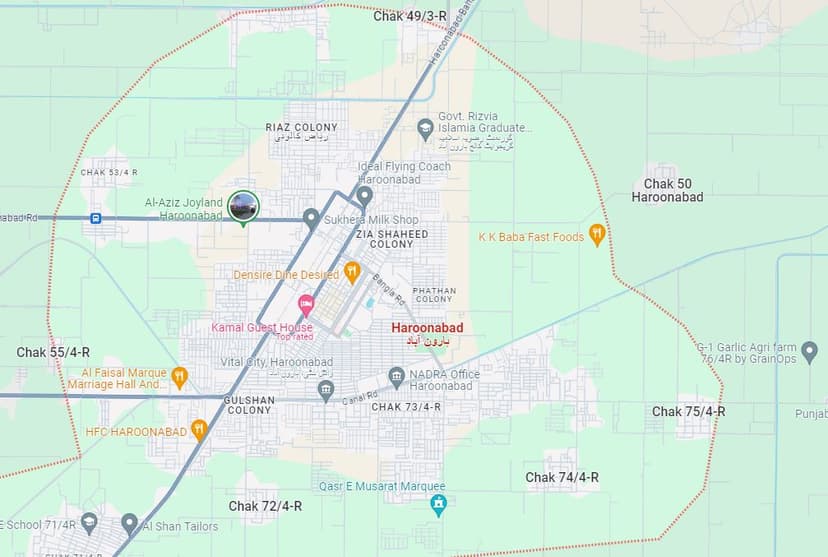 Haroonabad Map