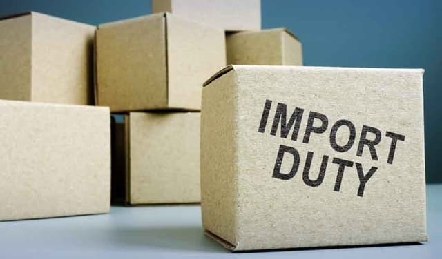 Import duty and taxes decrease