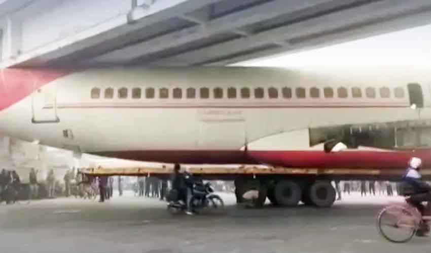 Indian plane stuck