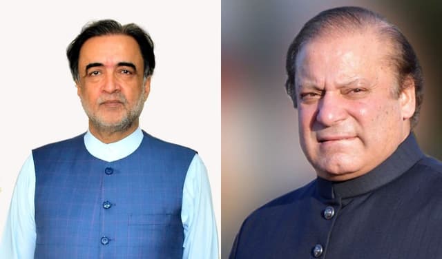 From left to right: Qamar Zaman Kaira and Nawaz Sharif – Files