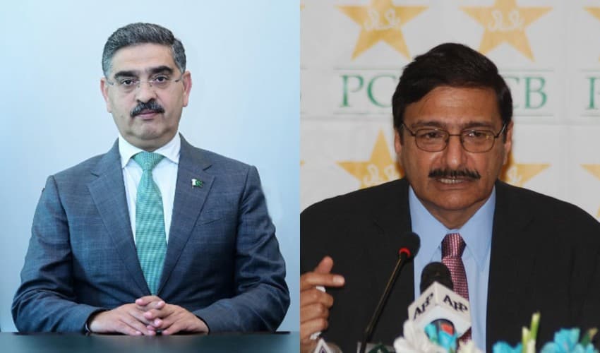 From left to right: PM Kakar and Zaka Ashraf – Files