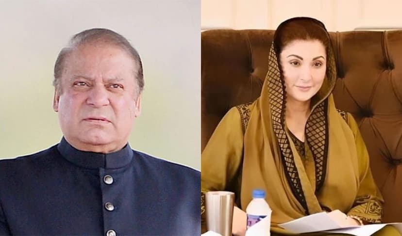 From left to right: Nawaz Sharif and Maryam Nawaz – Files