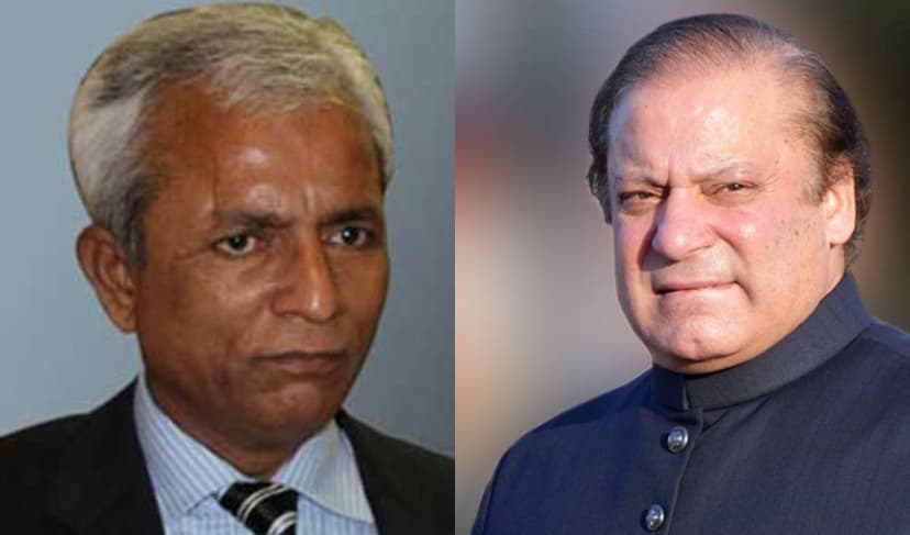 From left to right: Nehal Hashmi and Nawaz Sharif – Files