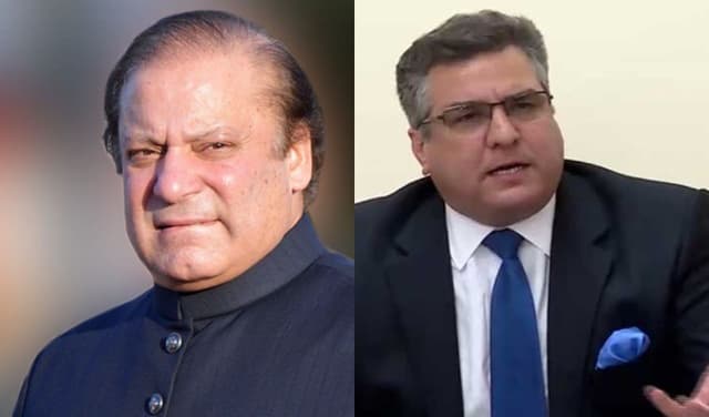 From left to right: Nawaz Sharif and Daniyal Aziz – Files
