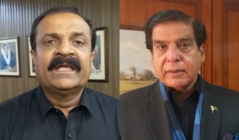 From left to right: Hassan Murtaza and Raja Pervaiz Ashraf – Files