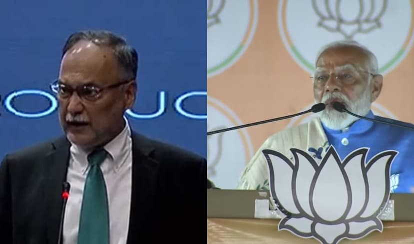 From left to right: Ahsan Iqbal and Narendra Modi – Files