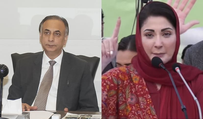 From left to right: Zahid Akhtar Zaman and Maryam Nawaz –– Files