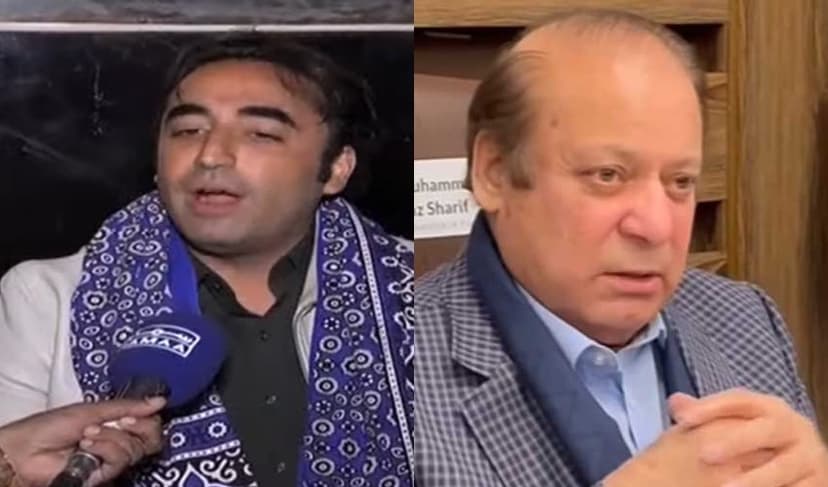 Bilawal Bhutto briefs Nawaz Sharif on constitutional amendment (Courtesy: Online)