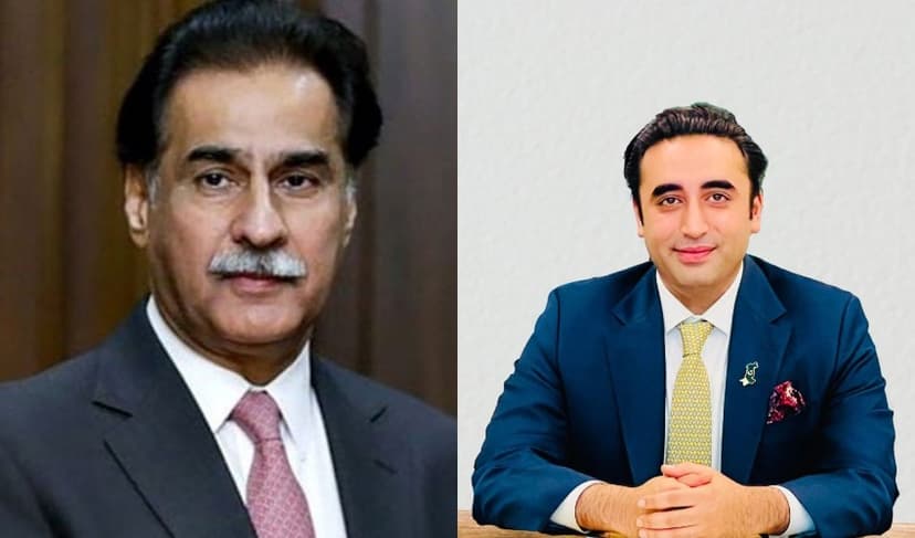 From left to right: Sardar Ayaz Sadiq and Bilawal Bhutto Zardari – Files