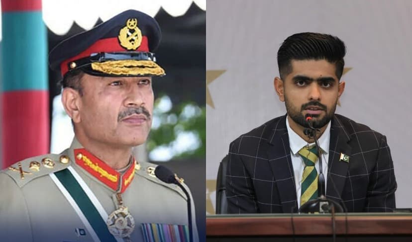 From left to right: Gen Asim Munir and Babar Azam – Files